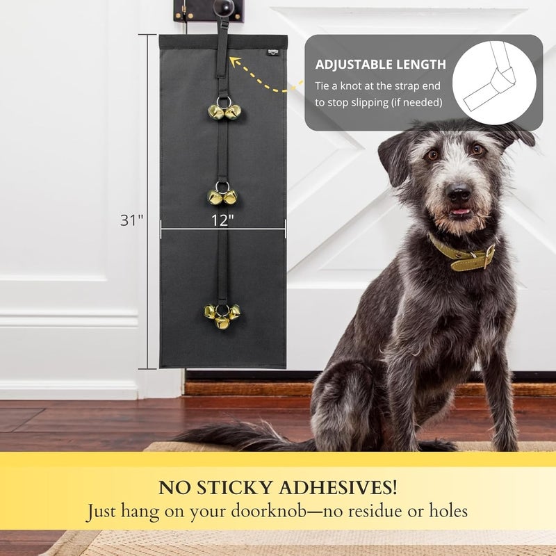 HeNdShe Anti-Scratch Dog Door Bell - Adjustable Puppy Potty Training Bells, Hanging Doorbell to Protect Doors & Trim - Image 4